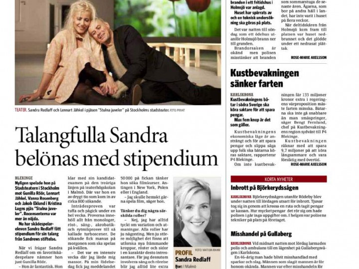 BELÖNAS MED STIPENDIUM.